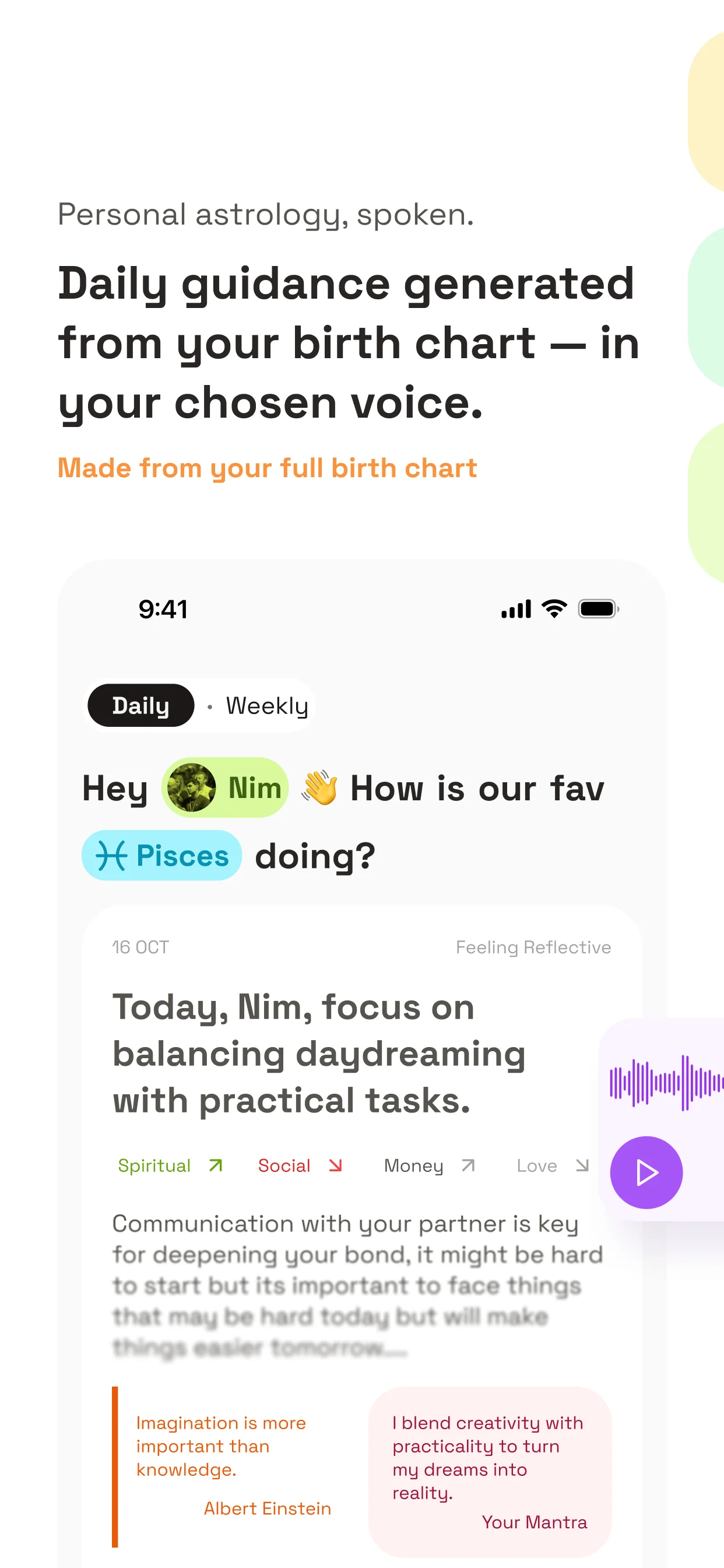 Daily horoscope reading